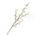 Artificial cherry blossom branch white fake flower for home living room wedding decoration - White