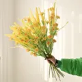 Handheld artificial yellow sunflower and lavender bouquet for home decor and weddings. - Yellow Single