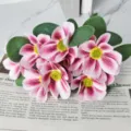 Artificial Cosmos flowers bouquet faux floral home decor photography props wedding gift - One Unit / Deep Pink