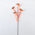 Künstlicher Schmetterling Schilfrohr Blumenzweig, orange Deko Kunstblume für Hochzeit. - Orange