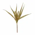 Eleganter dekorativer goldener künstlicher Glitzer-Farnzweig für den Weihnachtsbaum - Gold