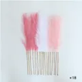 Artificial pampas grass stems 18pcs, multi-color faux reed plant for home decoration. - Set of 18 Pieces