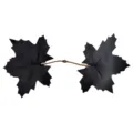 Simulation black maple leaves for Halloween DIY decoration and home rattan accessories - Black 20cm