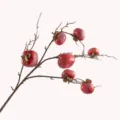 Ramo di cachi artificiale finto frutto fiore decorazione casa capodanno centrotavola - Cachi Quadrato a 7 Frutti Rosso