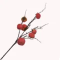 Finto ramo di cachi rosso frutti artificiali per decorazione tavola capodanno casa design - Nuovo cachi quadrato a 7 frutti rosso