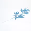 Blue glitter artificial bamboo leaf branch for Christmas tree home holiday decoration prop - Blue