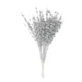 Silver glitter berry branches bouquet for DIY Christmas tree decorations and home festive decor - Silver