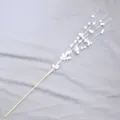 White foam ball Christmas berry stem for DIY tree and wreath decoration - White