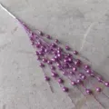 Decorative purple glitter foam ball stems for Christmas DIY crafts and tree ornaments. - Purple