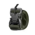 Cinturón táctico de nailon verde militar con hebilla negra de liberación rápida. - Army Green (Magnetic Buckle) / 120cm
