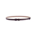 Minimalistischer schmaler Ledergürtel für Damen, modisches Accessoire für Kleider. - Kaffeebraun