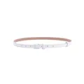 Minimalistischer weißer schmaler Ledergürtel für Damen mit weißer Schnalle für Kleider - 100cm / Weiß