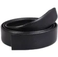 Men's 3.5cm litchi grain leather belt strap without buckle in classic black finish - Black / 110cm