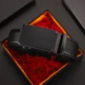 Premium black cowhide leather belt with automatic buckle in elegant gift box packaging - 110cm / Style 2