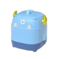 Conteneur de stockage de nourriture pour animaux monstre bleu avec cornes jaunes étanches - Petit (30x25x29cm) / Bleu