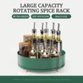 Retro green 360 degree rotating spice rack tray for kitchen countertop organization - Vintage Green
