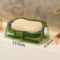 Luxuriöse transparente grüne Seifenschale aus Kunststoff, Maße 13,5x8,5 cm - Lichtgrün
