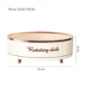 Rose gold luxury rotating seasoning tray for kitchen countertop storage - Creamy Yellow