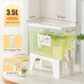 3,5-Liter-Kaltwasserkocher mit Zapfhahn und Ständer für den Kühlschrank - Extra Hohe Version / Große Kapazität / Weiß