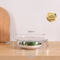 Stackable transparent food cover with breathable mesh design and dimension markings - 1 Layer / Clear