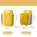 Cesto portabiancheria pieghevole giallo da parete con indicazione delle dimensioni - Extra grande / giallo limone