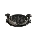 Professional manual black and clear chicken breast meat shredder with dual handles for kitchen - With Pad / Black