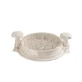 Manual meat shredder tool in creamy white finish for chicken, pork, and pet food - Without Pad / Cream