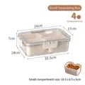 Small food storage organizer with 4 inner compartments and airtight lid for the kitchen - 4 Compartments