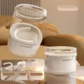 High-quality transparent Aisha White dental retainer storage box for dentures and wire retainers - Soaking Box Only / Aisha White