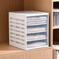 Premium white 5-layer plastic clothes drawer organizer for folded shirt storage in wardrobe - 5 Layers / White