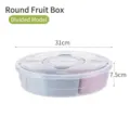 Multi-functional round transparent snack organizer with 31cm diameter and divided tray - Divided Nut Box