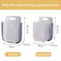 Cesto della biancheria pieghevole a muro per organizzazione bagno e vestiti - 46,2 cm - Extra grande / Bianco Elegante