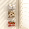 Lot de bacs de rangement muraux transparents pour l'organisation de la cuisine et épices - Ensemble de 3 / Transparent