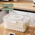 Large transparent ice storage box set with six white 63-grid trays and dimensions - Large (63 Slots * 6) / 378 Slots Pack (31x24x14.5cm) / Cream White
