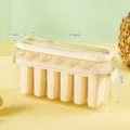 6-cell silicone popsicle mold with dimensions 23.4x7.7x12cm for homemade ice cream - 6-Slot Popsicle Mold / Beige
