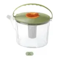 2L grote plastic koudwaterkan met filter en groen deksel voor thuisgebruik kantoor - Groot (2L) / Olijfgroen
