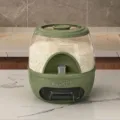 Petit seau à riz scellé vert rétro de 5 kg pour le stockage des grains de cuisine - 5kg / Vert Vintage