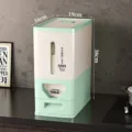 Distributeur de riz à pression 10 kg en vert menthe et blanc crème - Capacité 10kg / Vert matcha