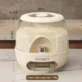 Grand bac de stockage de céréales scellé de couleur crème d'une capacité de 10 kg - 10KG / Crème