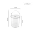 Seau de stockage alimentaire transparent moyen avec poignée pour le riz et les céréales - Moyen Blanc Transparent