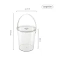 Grand seau de stockage scellé de qualité alimentaire pour riz et céréales avec poignée - Blanc Transparent Grand