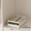 Large cream white drawer-style underwear organizer box with 10 compartments and handle - Large 10 Grids / Single Layer (33x22x12cm) / Cream White