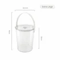 Grand bac de stockage alimentaire transparent avec poignée pour riz et céréales - Très Grand Blanc Transparent