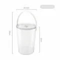 Extra grote transparante luchtdichte voedselopslagcontainer met handvat, hoogte 50 cm. - Oversized Transparant Wit