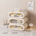 Three-tier cream desktop drawer organizer with yellow knobs and transparent windows - 3-Layer / Yellow