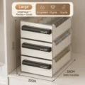 Large 3-tier drawer storage box for underwear, panties, and socks - Large (Space+10+15 Grids) / Triple Layer (38x32.5x24cm) / Cream White