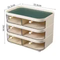 Three-layer desktop drawer organizer box for entryway key storage - 3-Layer / Dark Green