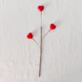Ramo decorativo con cuori rossi per San Valentino e composizioni floreali fai-da-te - 30cm / Rosso