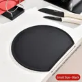 Small D-shaped black double-sided plastic cutting board for professional kitchen tasks - S / 31x26.5cm / Black