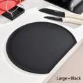 Durable large black D-shaped plastic kitchen cutting board with dimensions 35x29cm - L / 35x29cm / Black